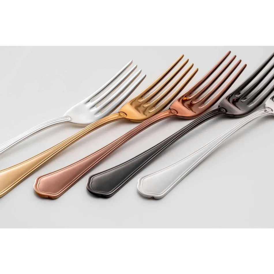 Complete Set of Luxury Design Stainless Steel Cutlery 24 Pieces - Boss Viadurini