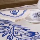 Linen Breakfast Service with Hand Crafted Single Piece - Brands Viadurini