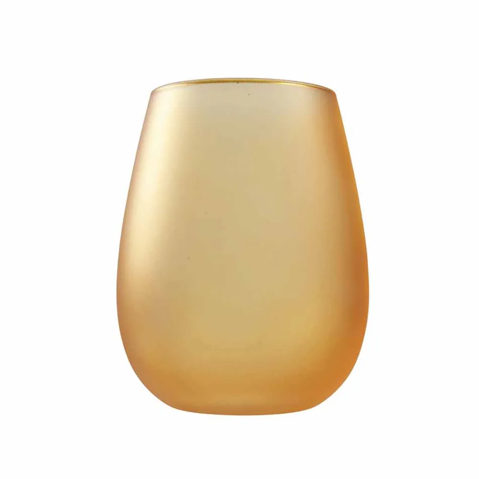 Modern Colored Glass Water Glasses Set, 12 Pieces - Rim Viadurini