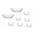 Cup Service Modern Design Porcelain Bowls 8 Pieces - Telescope Viadurini