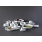 White Modern Design Porcelain Dinner Plate Set 24 Pieces - Arctic Viadurini