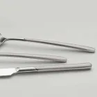 24 Pieces Polished Steel Cutlery Set with Sandblasted Handle - Jingle Viadurini