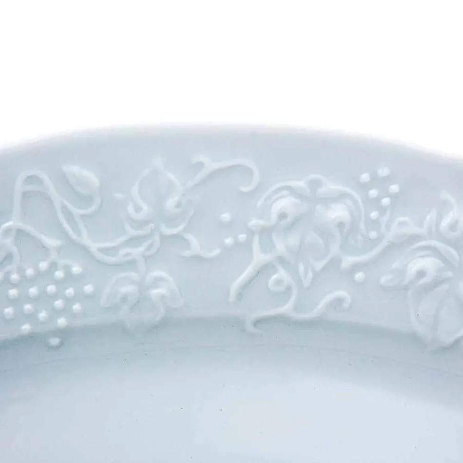 Set of 27 Elegant White Porcelain Design Plates - Gimignano Viadurini
