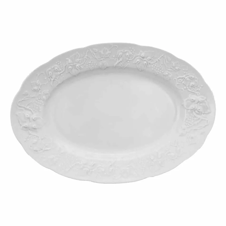 Set of 27 Elegant White Porcelain Design Plates - Gimignano Viadurini