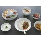 Modern Design Porcelain Aperitif Plates Set 8 Pieces - Galatino Viadurini