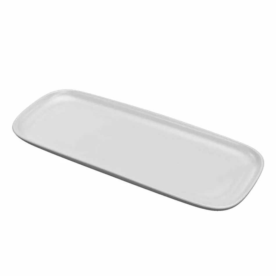 Modern Design Porcelain Aperitif Plates Set 8 Pieces - Galatino Viadurini