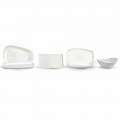 White Porcelain Dinner or Serving Dishes Service - Nalah