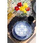 Ethnic Dishes Service in Porcelain and Colored and Modern Stoneware 18 Pieces - Fez Viadurini