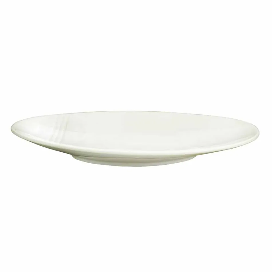 White Porcelain Dinnerware Set 23 Pieces Modern and Elegant Design - Nalah Viadurini