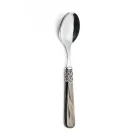 Stainless Steel and Pearly Ivory Plastic Cutlery Set 24 Pieces - Carlotta Viadurini