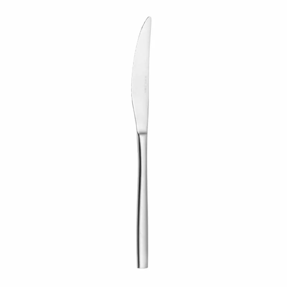 Cutlery Set in Sandblasted Stainless Steel 24 Pieces of Elegant Design - Ronfo Viadurini