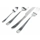 Flat Rounded Design Steel Cutlery Set 24 Pieces - Shiatzu Viadurini