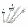 Flat Rounded Design Steel Cutlery Set 24 Pieces - Shiatzu