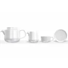 Cup and Saucer Service with Porcelain Teapot and Milk Jug 14 Pieces - Arctic Viadurini