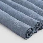 Elegant Linen Napkin Service with Fold Edge, 6 Colored Pieces - Onestini Viadurini