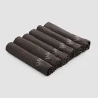 Elegant Linen Napkin Service with Fold Edge, 6 Colored Pieces - Onestini Viadurini