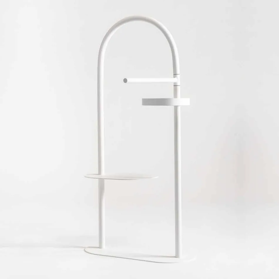 Modern valet stand in RAL painted steel of Made in Italy design - Mirello Viadurini