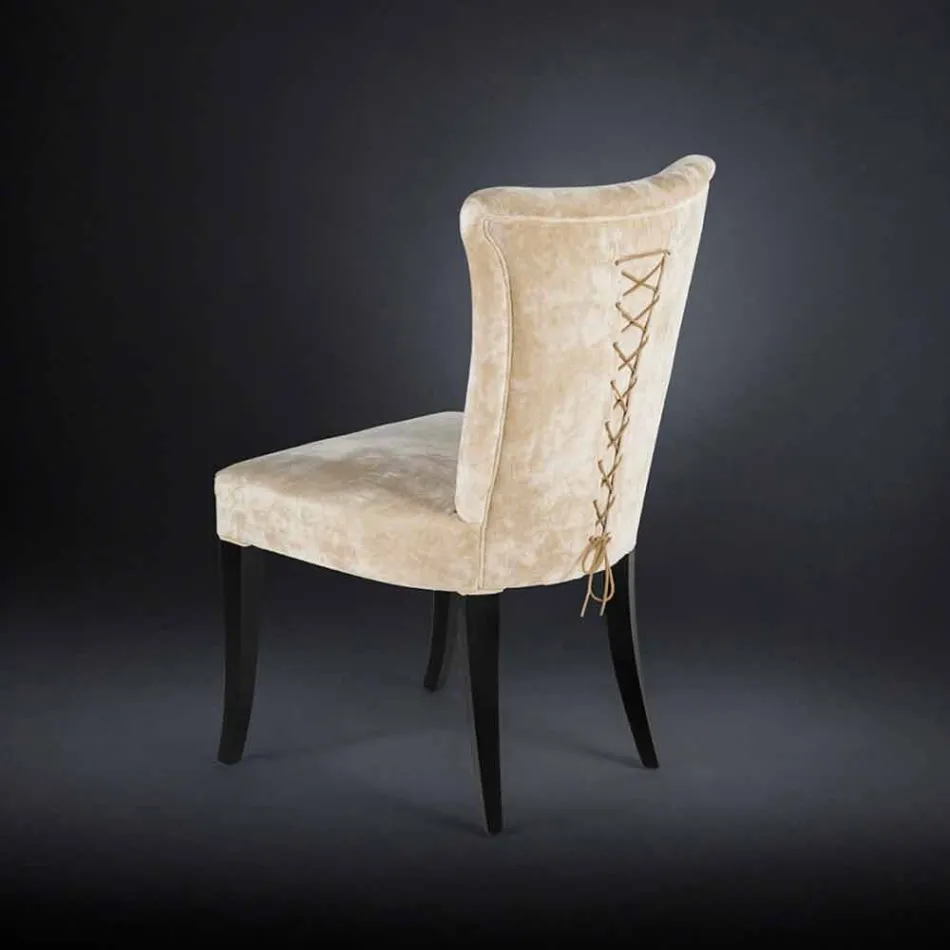 September 2 belle époque style chairs upholstered color Ecru Dita Viadurini
