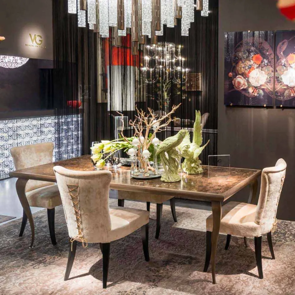 September 2 belle époque style chairs upholstered color Ecru Dita Viadurini