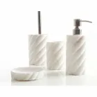 Bathroom design accessories set in Calacatta Monza marble Viadurini