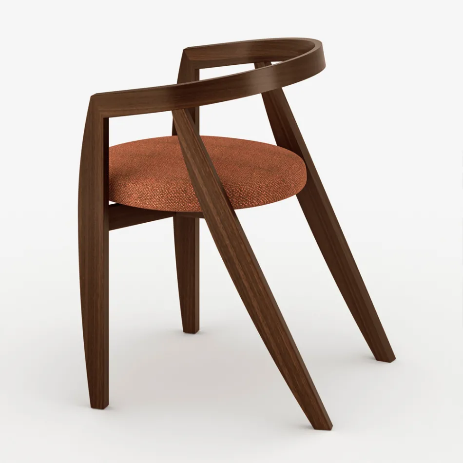Set of 4 Modern Chairs in High-Quality Solid Wood Made in Italy - Vela Viadurini
