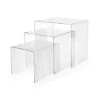 Set of Three Nesting Plexiglass Tables Made in Italy - Leandro Viadurini