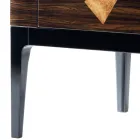 Grano Zarafa modern design ebony wood dresser 100 % made in Italy Viadurini