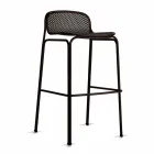 High Stackable Metal Bar Stools Made in Italy, 2 Pieces - Viviette Viadurini