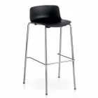 High Stool, 2 Pieces, in Metal and Polypropylene Made in Italy - Christabel Viadurini
