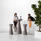 High Garden Stool in Colored Polyethylene Made in Italy - Desmond Viadurini