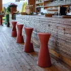 High Garden Stool in Colored Polyethylene Made in Italy - Desmond Viadurini