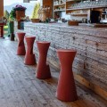 High Garden Stool in Colored Polyethylene Made in Italy - Desmond