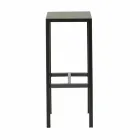 Outdoor Bar Stool in Powder Coated Metal Made in Italy - Meone Viadurini