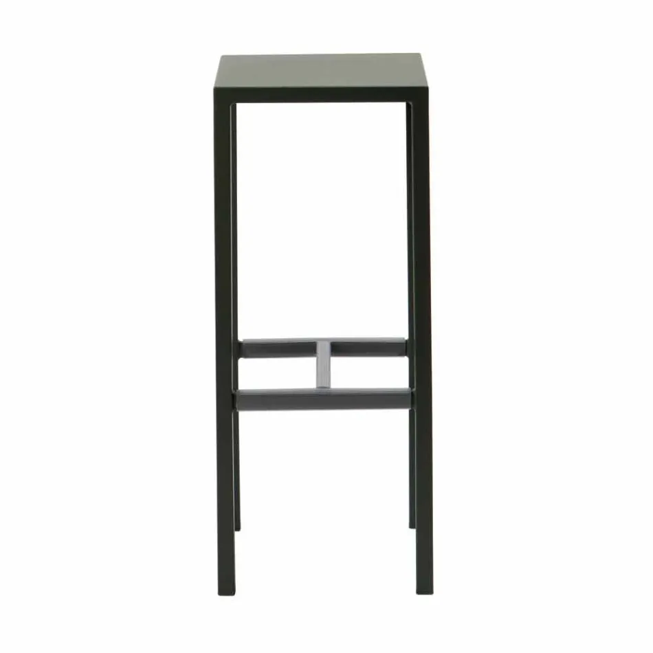 Outdoor Bar Stool in Powder Coated Metal Made in Italy - Meone Viadurini