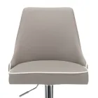 Kitchen Stool in Ecoleather and Chromed Steel Made in Italy - Nirvana Viadurini