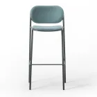 Kitchen Stool in Fabric and Metal Made in Italy 2 Pieces - Sangria Viadurini