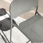 Outdoor Stackable Metal Stool Made in Italy 2 Pieces - Synergy Viadurini