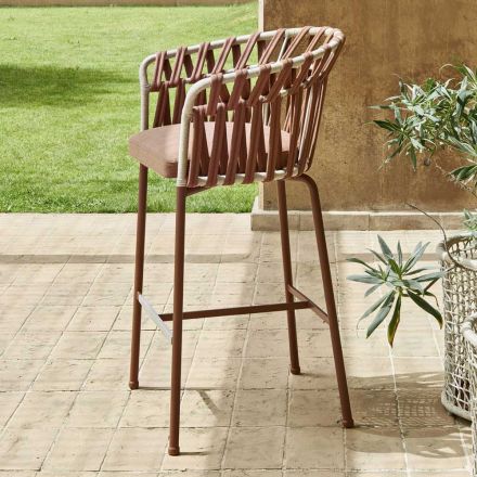 Outdoor Stool in Aluminum Made in Italy - Emmacross by Varaschin Viadurini