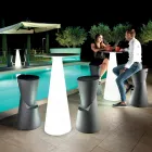 Outdoor Stool in Polyethylene 7 Colors Made in Italy - Cream Viadurini