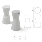 Outdoor Stool in Polyethylene 7 Colors Made in Italy - Cream Viadurini