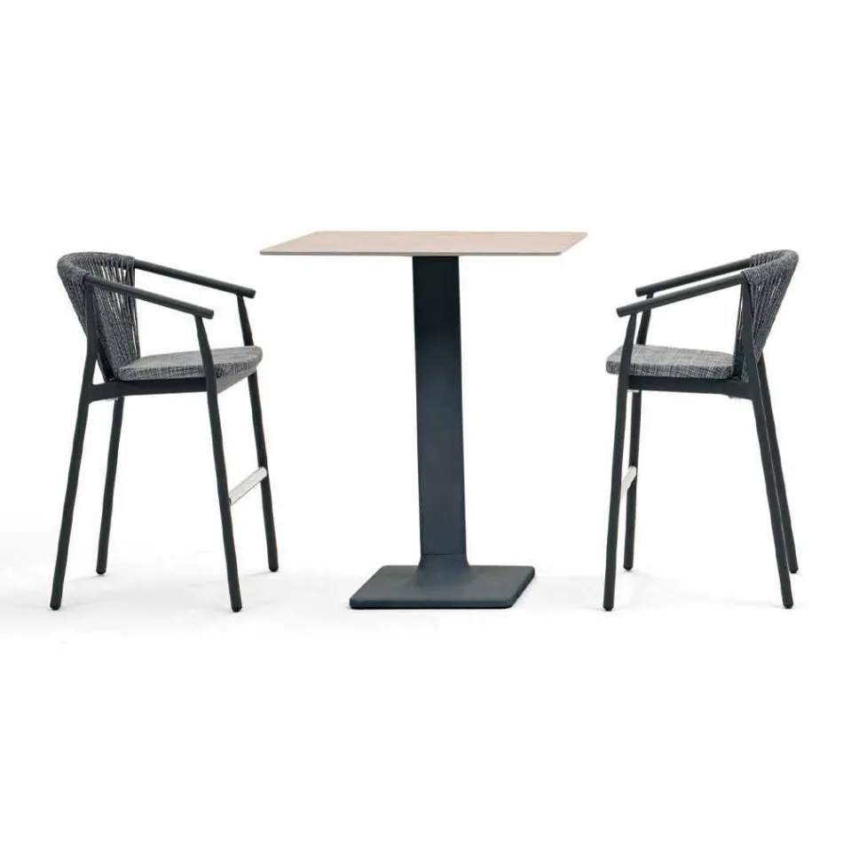 Stackable Garden Stool Aluminum and Technical Fabric - Smart by Varaschin Viadurini