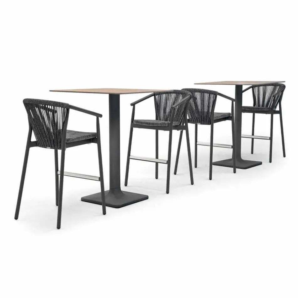 Stackable Garden Stool Aluminum and Technical Fabric - Smart by Varaschin Viadurini