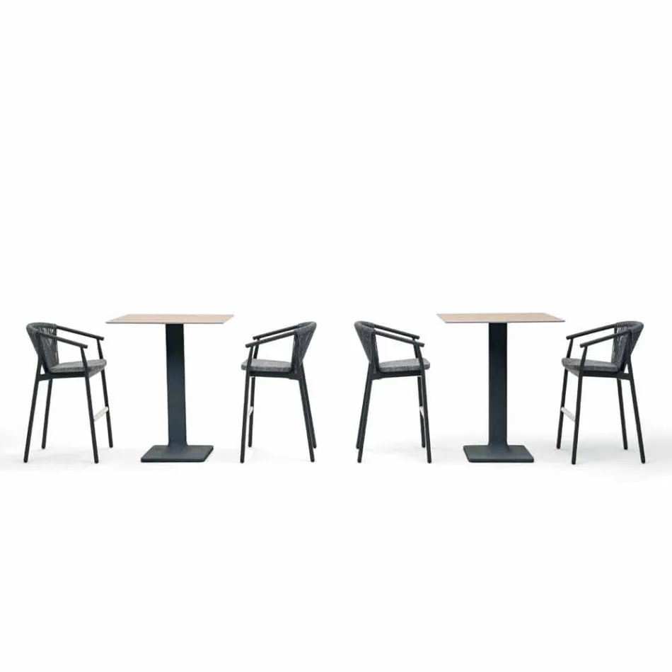 Stackable Garden Stool Aluminum and Technical Fabric - Smart by Varaschin Viadurini