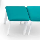 Varaschin System garden stool in upholstered fabric and aluminum Viadurini