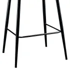 Design Living Room Stool in Fabric with Border and Anthracite Metal - Scarat Viadurini