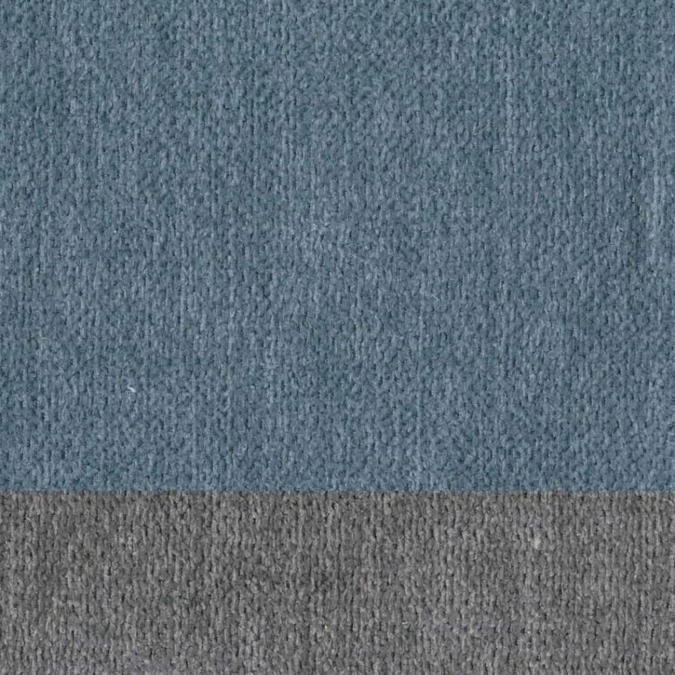 Design Living Room Stool in Fabric with Border and Anthracite Metal - Scarat Viadurini