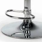 Swivel Stool with Velvet Seat and Steel Base Made in Italy - Adria Viadurini