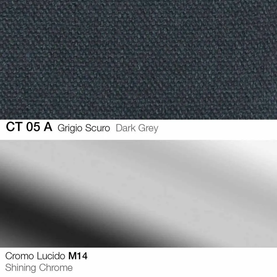 Swivel Stool in Fabric and Steel with Gas Lift Made in Italy - Marchesi Viadurini