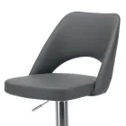 Stool in Ecoleather and Steel with Gas Lift Made in Italy - Lorenza Viadurini