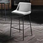 Modern Colored Metal and Fabric Stool Made in Italy - Marianet Viadurini